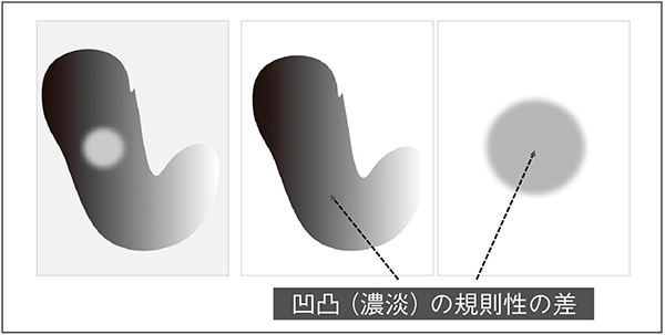 図15　濃度分解能と関連する凹凸水準のかけ離れ