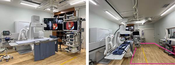 図1　キヤノン社とオリンパス社が連携して提案し、ワーキングスペースを確保した透視室（2025年1月稼働）