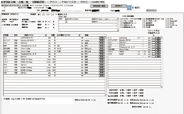 循環器内科：GOODNETカテーテル台帳