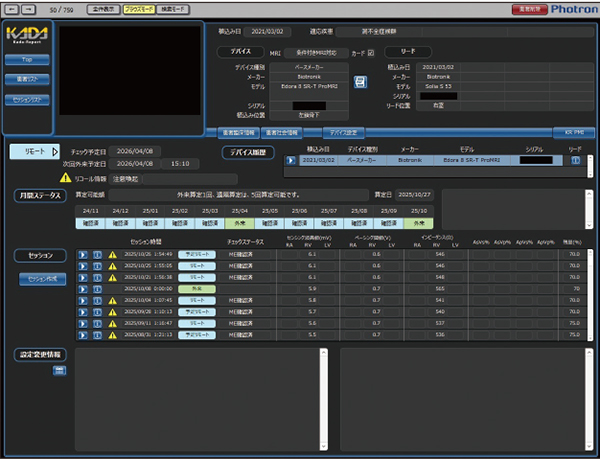 図1　遠隔モニタリング患者情報基本画面