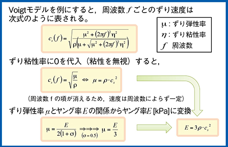 図1　現状の超音波Elastographyにおける弾性率（kPa）の求め方