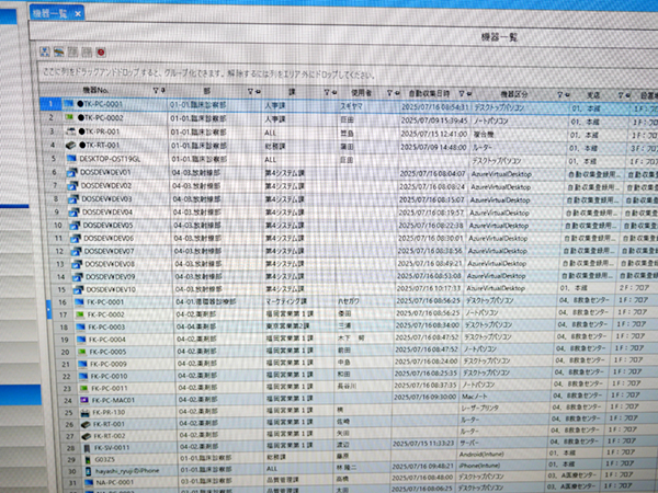 SS1では医療機関でのPCの使用状況を一元管理 SS1では医療機関でのPCの使用状況を一元管理