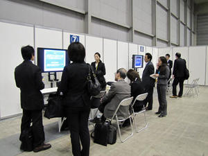 展示ホールAに設けられたJSRTのCyPos発表コーナー