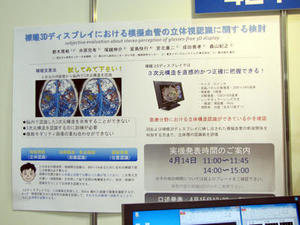 ＜JSRT424＞裸眼3Dディスプレイにおける模擬血管の立体視認識に関する検討