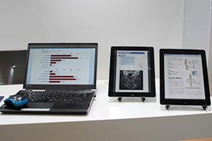 Medical eBook & Appliコーナーで展示されたM2PLUSの電子書籍