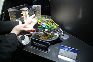 Ziostation2の3Dデータから作成した肝臓や脊椎，腎臓などの臓器モデルを展示