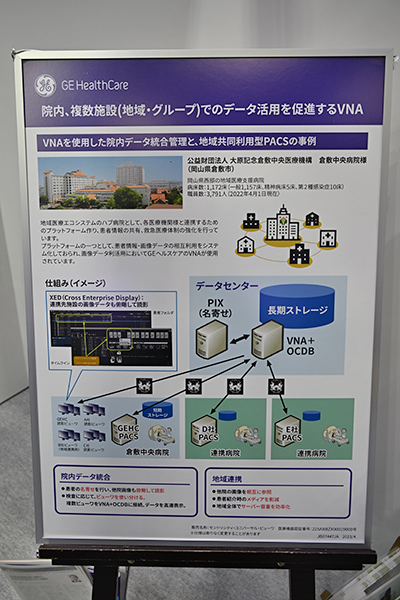 VNAは倉敷中央病院の導入事例をパネルで紹介