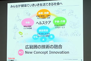 「みんなが健康でいきいき生活できる社会へ」に向けた東芝のヘルスケア事業の展開