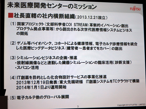 未来医療開発センターのミッション