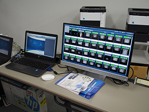 【バイエル】X線線量情報一元管理システム「Radimetrics」を展示。DICOM画像やRDSRから各種の線量指標を算出。さまざまな条件での表示や分析が可能。