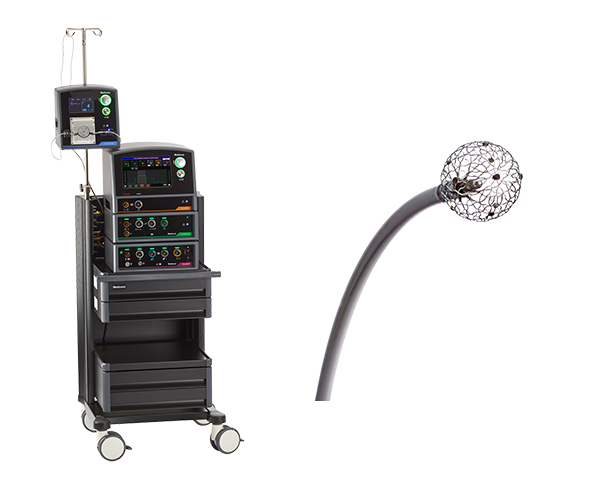 心房細動治療の為の3Dマッピング・アブレーションシステム「Affera Mapping and Ablation System」（左）と「Shere-9カテーテル」（右）